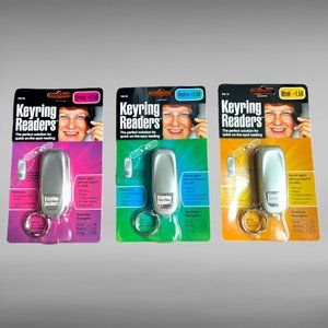 Folding Pocket Magnifier Slim Lightweight Unisex Keyring Reading Glasses…